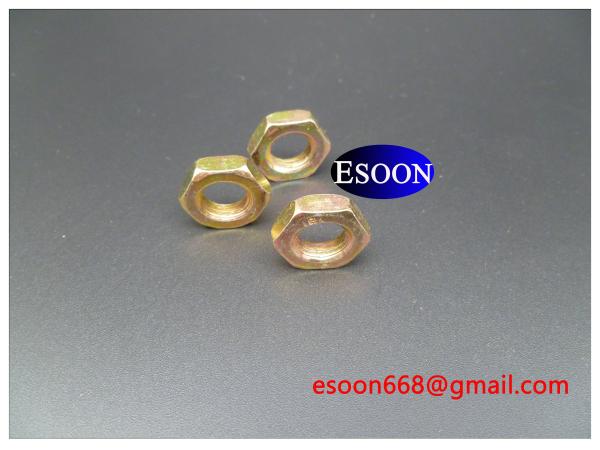 M10-1.0/M10-1.25/M10-1.5 DIN439 Hex thin nut YZP(Yellow Zinc Plated),Carbon