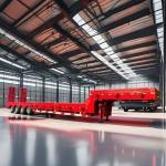 CIMC Latest Design Low Panel Flatbed Trailer with Air Suspension 12950x3000x1650