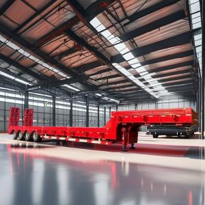Wholesale CIMC 4 Axles Customized Professional Wide Load Low Bed Semi-trailer from china suppliers