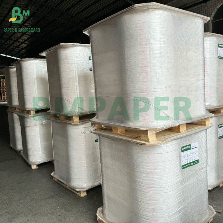 Slitted 35mm 40mm 24gsm 28gsm White Kratf Paper For Packing Paper Straw