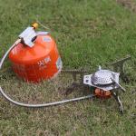 Mini Camping Stove Stainless Steel Foldable Propane Butane Stove with Carrying