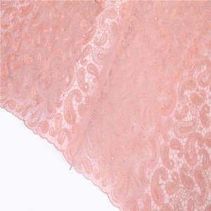 Wholesale F50280 51-52 customizable beaded mesh lace fabric with stone for wedding dress from china suppliers