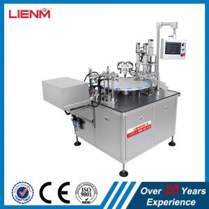 China roll-on glass bottles filling inserting roller capping machine fully automatic perfume oil fragrance filler capper line on sale