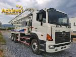 PLC Used ZOOMLION Concrete Pump Truck 37 Meter On HINO Truck