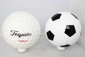 Wholesale Soccer Ball Tequila Glass Bottle With T Cork Screw Cap Full Coating Gradient Painting from china suppliers