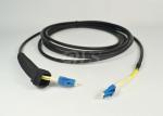 NSN-LC/UPC G657A1 Fiber Optic Cable Assemblies Duplex 90 Degree 7.0mm Diameter