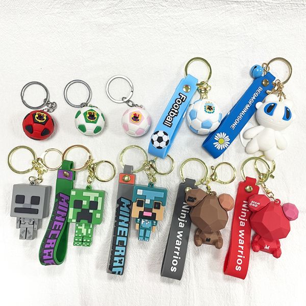 Custom Soft PVC Keychain Soft Rubber Keychains Silicone Keyring Personalized PVC Rubber 3D Customized Key Chain with Logo
