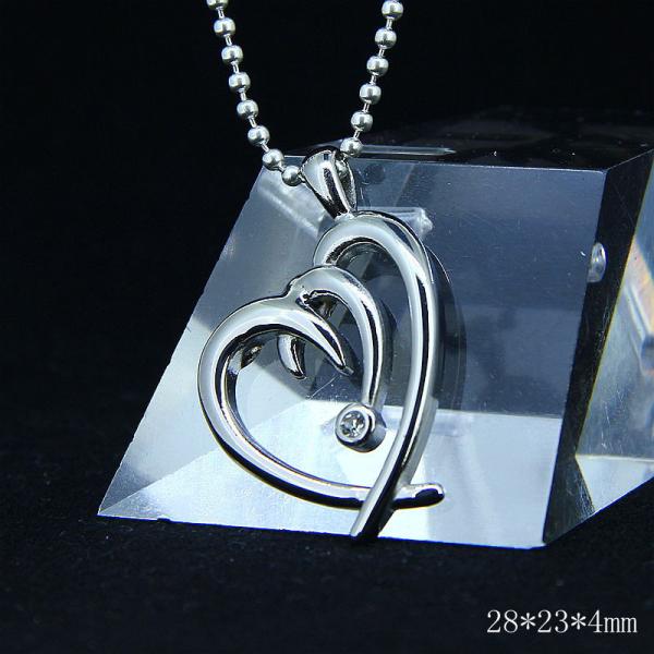 Fashion Ladies Women Girls Stainless Steel Loving Heart Shapped Necklace Pendant