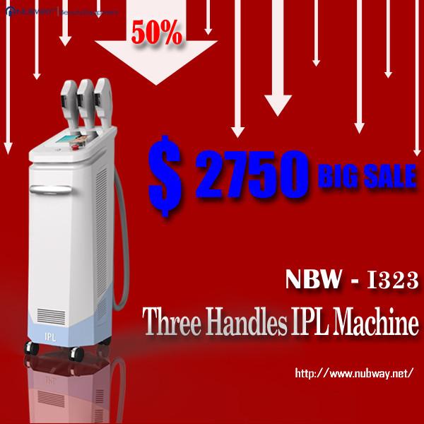 NEW! NEW! NEW! 50% discounts off 3 handles multifunctional IPL acne removal