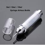 Silver Luxury Plastic Syringe Airless Bottle 5ml10ml 15ml for Empty Airless