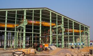 Wholesale Pre Engineered Metal Workshop Building With Overhead Crane / Prefab Metal Workshop from china suppliers