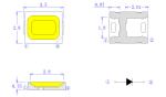 2835 3v SMD Blue Led Chips Led Light Chips CCT 10000K For Strip Lightings