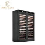 Double Door Wood Wine Cooler with Temperature Range of 5-22C and Humidity of 58