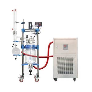 Wholesale Lab Experiment Borosilicate Glass Chemical Glass Reactor With PLC / Motor / Pump from china suppliers