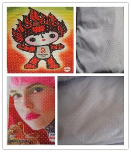 China Polyester Hole Warp Knitted Custom Printed Fabric For Sports Wear on sale