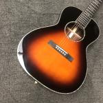 Custom O Body 39 Inch Abalone Binding Sunburst Color Acoustic Guitar Accept
