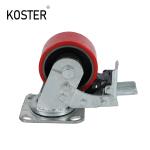 Industrial Caster Wheel 2 Inch Fixed PU Material MW Caster Heavy Duty Rotating