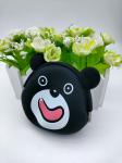 Black Bear Soft Silicone Toys Animal Coin Purse Blingbling Multiusage
