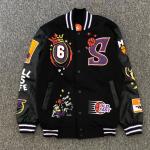 Custom Varsity Jacket Leather Ribbed Sleeve Chenille Embroidery Layer Letter