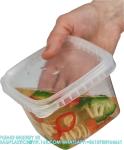 Plastic Deli Containers With Lids 8 Oz- 25 Pack Square Clear Plastic Containers-