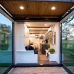 50/75/100mm Wave Sandwich Panel Tiny Wooden Prefab House Container Living Two