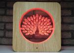 Acrylic 3D LED Illusion Lamps Plastic Wooden Grain Visual Light Smart Color