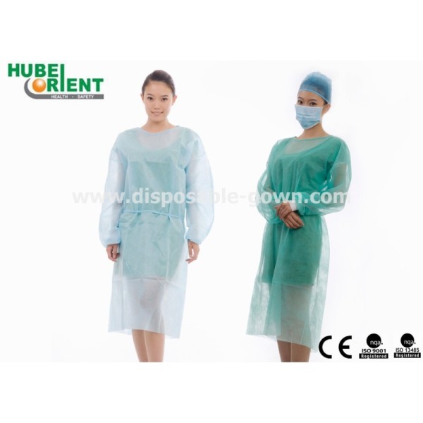 Disposable Nonwoven SMS Medical Isolation Gown With Long Sleeves