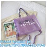 Wholesale Summer Clear Mesh PVC Beach Bags Transparent Design Tote Bags Women