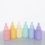 30ml Blue/Purple Cylindrical Smooth Glass Bottle With Blue/Purple Drop For Empty