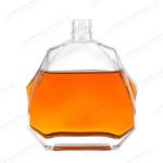 Custom Capacity Luxury Bottle Cap Octogonal Flat Glass Liquor Whiskey Vodka Wine