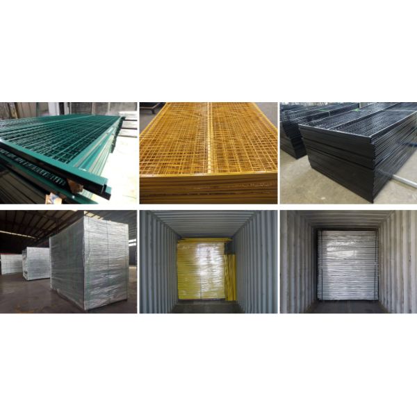 PVC Coated Temporary Perimeter Fence 50x100mm Mesh Hole for Construction