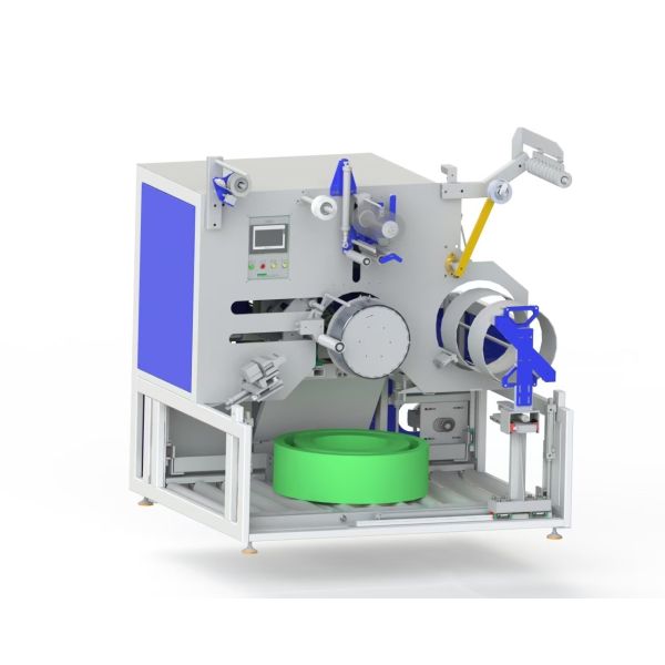 Robotic Palletizing PET Strap Winder with 80kg Capacity and Dual Servo Motor for Automatic Strap Winding