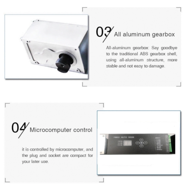 Adjustable Speed Anti Wind Touchless Automatic Door Opener