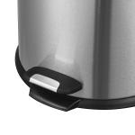 30L Soft Close Round Armor Pedal Trash Bin For Bathroom Waste Management