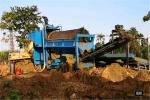 gold and diamond mining equipment gemstone trommel washing plant with long clay