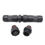 M12 3 Pin waterproof Circular Connector Cable Female Straight Molded for LVDS