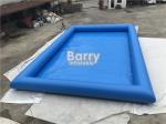 Custom Made 0.9mm PVC Inflatable Swimming Pool Air Sealed Blue Rectangle