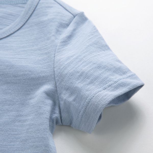 cotton short sleeve Blank T shirts infants short t safty t shirts knit wear soft breathable t shirts print logo2