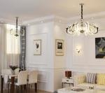 Fancy big acrylic bead chrome Led chandelier For Kids Children Room Lighting (WH