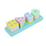 Puzzle Wooden Stacking Blocks Baby Shape Sorting Developmental Tumble Tower
