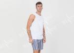 White Homestyle Mens Luxury Sleepwear Xxl Short Pajamas Functional Placket Side