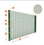 Prison High Security Mesh Fence Powder Coated 358 Anti Climb
