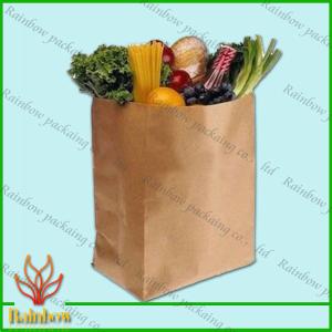 Wholesale Brown Kraft Custom Paper Bags Recyclable Durable For Fruit from china suppliers