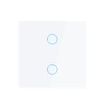 Tuya Eu standard 2gang APP Control Glass Touch Operated Smart Wifi Light Dimmer