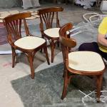 Modern Design Wooden Chairs with Recliner ROCKING and Upholstery PU Leather in