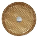 45mm Crystal Glass Wash Basin Gold Color Cylindrical Shape Bathroom Vanity Sink