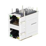 LPJ17206AGNL 10/100 Base-T Tab UP Yellow/Green LED 2X1 Port RJ45 Female