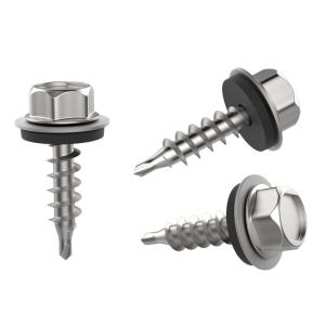 Wholesale 5.5x75mm ISO DIN15480 HEX With Flange Self Drilling Screws With EPDM Washer from china suppliers