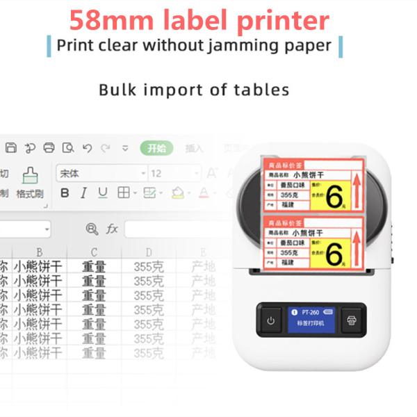 Smart Thermal Label Printer Bluetooth-Compatible Business Barcode Label Price