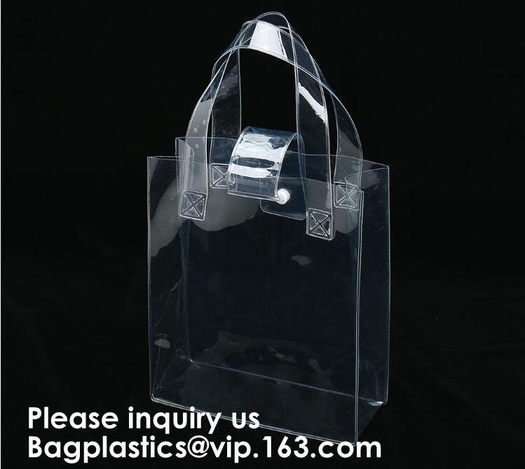 Transparent Makeup Bag Cosmetic Bag Pvc Tote Bag With Clear Handles And Plastic Buckle Closure, crossboady, shoulder